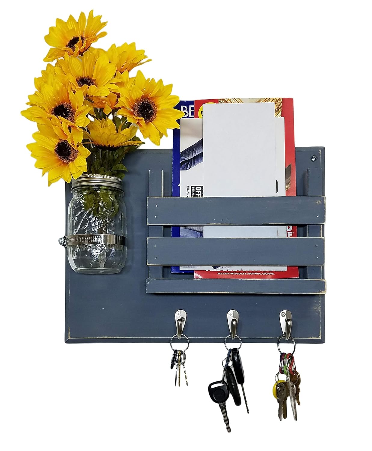 Amazon Com Hamilton Slat Front Mail Organizer With Decorative