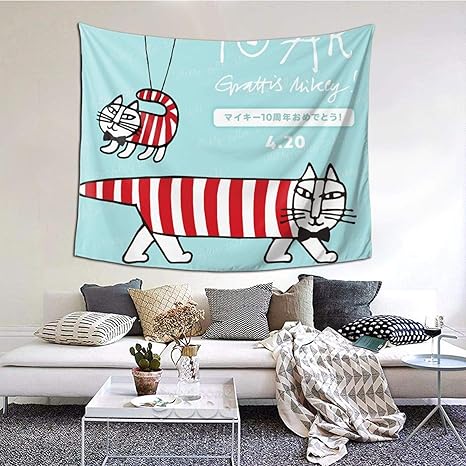 Amazon Co Jp リサ ラーソン 4 新品 北欧ins インテリア用品 部屋 窓カーテン タペストリー ベッドサイド 壁紙 掛けぶとん 客間 ソファー 寝室 装飾 背景布 個性ギフト ホーム キッチン