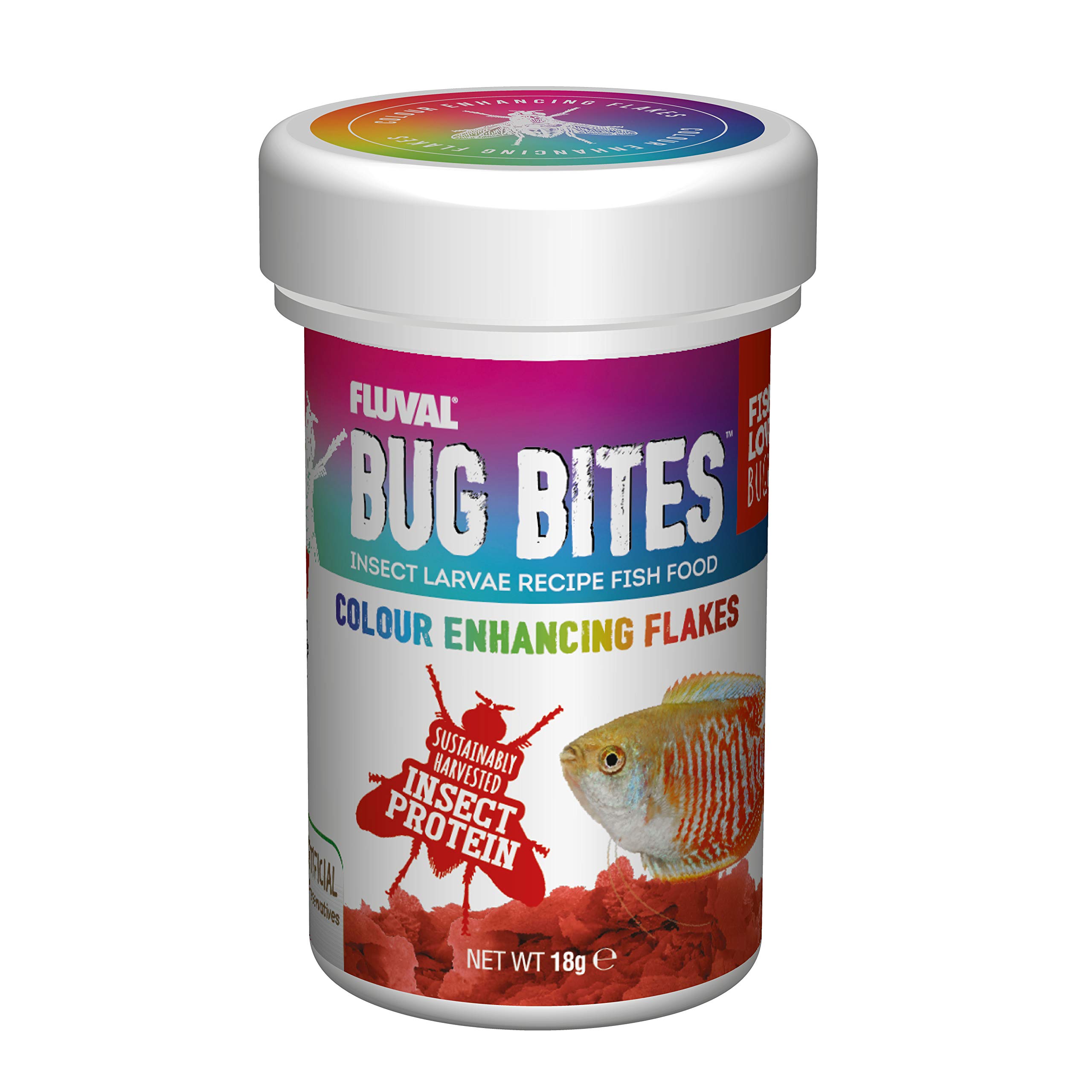 Fluval Bug Bites Col Enhancing Flakes18g