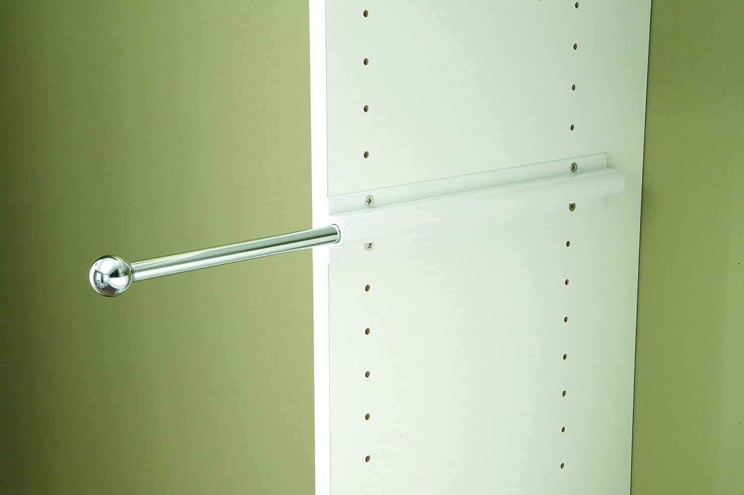 Easy Track Sliding Wardrobe Rod, White eBay