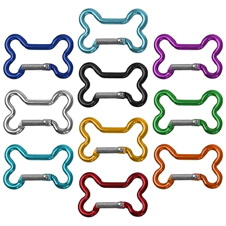 BB SPORT 10er Set Materialkarabiner Karabiner in Verschiedenen Farben und Formen Schlüsselanhänger Karabinerhaken Zubehörkara