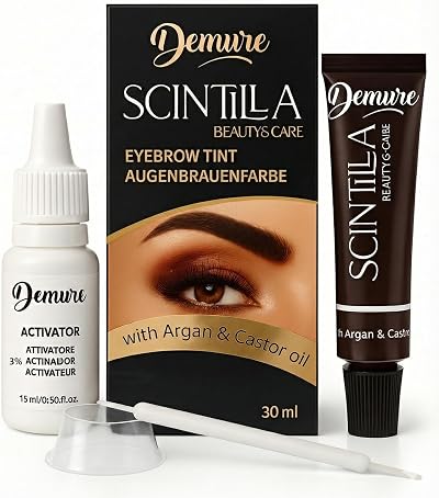 Demure Eyebrow Tint Set with Developer 20+ Applications 1.0 Black