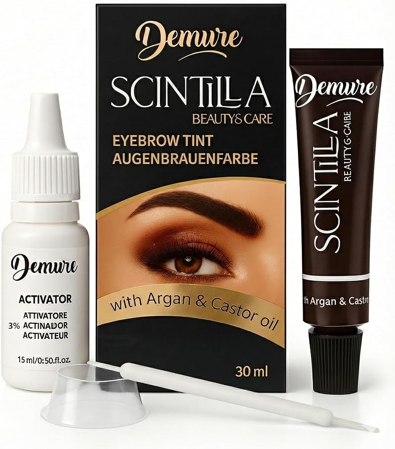 Demure Eyebrow Tint Set with Developer 20+ Applications 1.0 Black