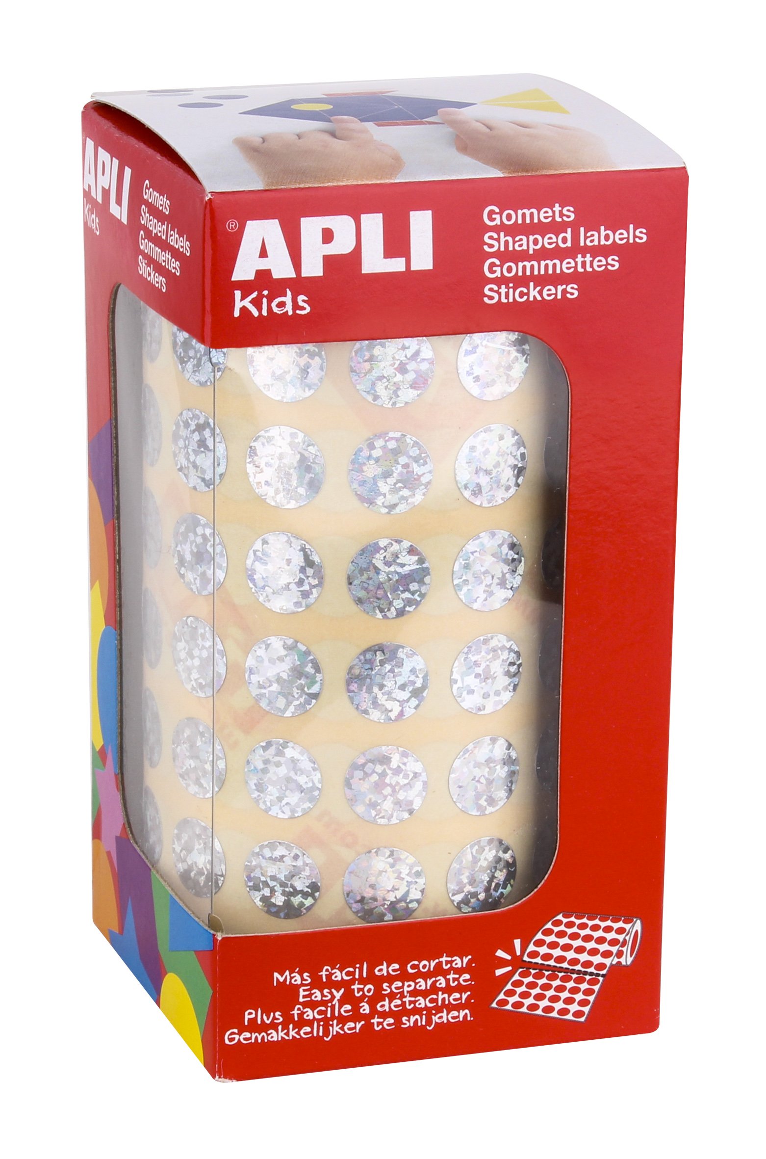 APLI Kids - Round Rubber Ring, Diameter 10 mm, Round, Diameter 10.5 mm, Holographic