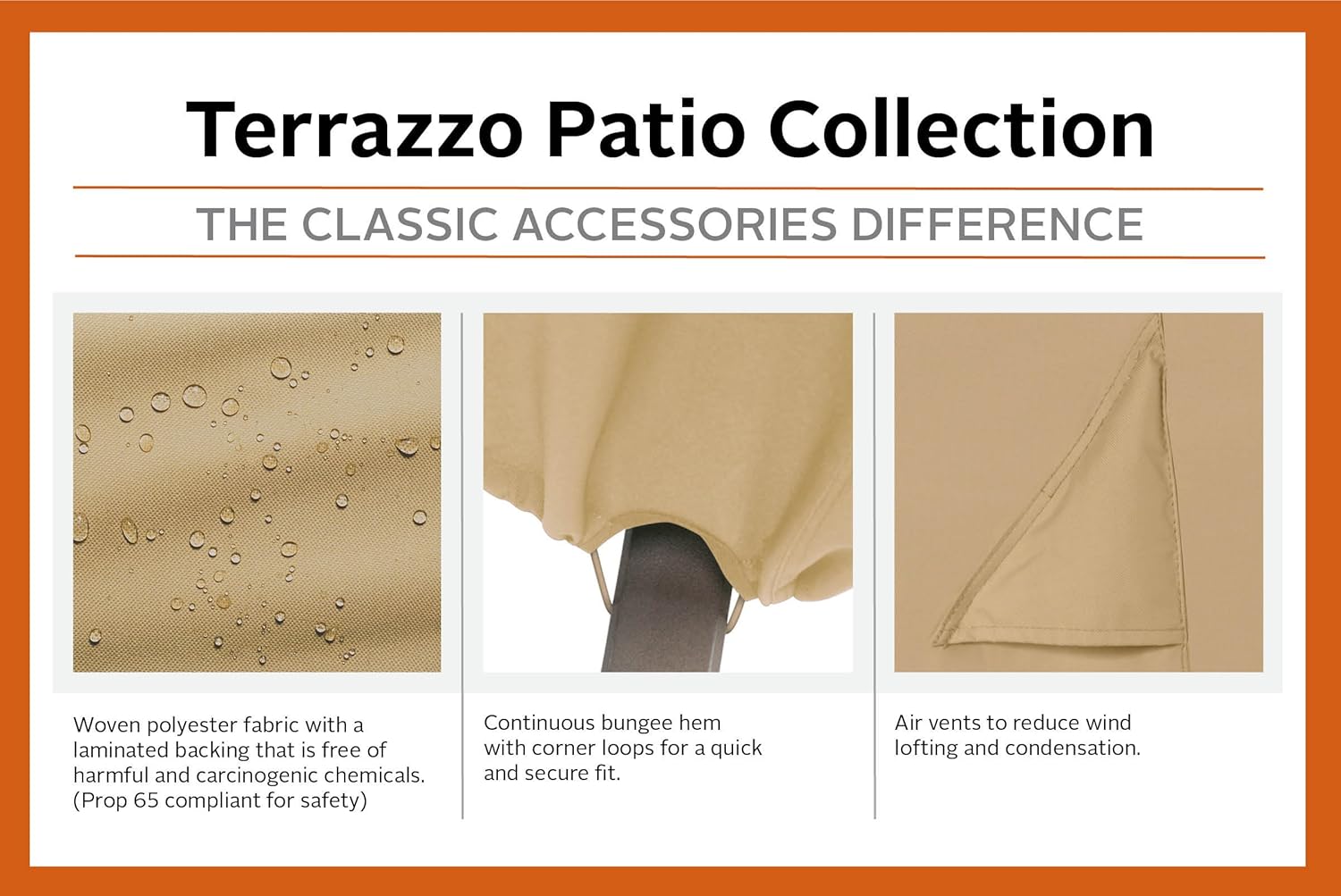 Classic Accessories Terrazzo Water-Resistant 65 Inch Patio Chaise Lounge Chair Cover : Patio Chaise Lounge Covers : Garden & Outdoor