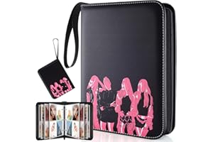 Silph PLC Korean POP Black Pink Trading Photocard Binder, 400 Photocard Holder Book with Sleeves Gifts for Boys & Girsl - Photocard Album