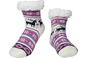 BenSorts Kids Slipper Socks Girls Boys Warm Fuzzy Fleece Christmas Socks Gift Stocking Stuffers