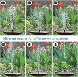 AISITIN 2.5W Solar Fountain Pump Kit with 6 Nozzles Clear Hose Pond Bird Bath view 5