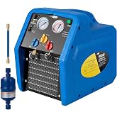VIVOHOME A2L 1 HP Dual Cylinder Portable Refrigerant Recovery Machine | AC Recovery Machine Oil-Less Freon Recycling Unit for Liquid Vapor Refrigerant R32 R1234yf R454B R134a R410a R12 R22