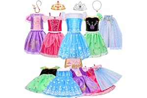Meland Princess Dress Up - Dress Up Clothes for Girls with Toys,Christmas Birthday Gift for Toddler Girls 3,4,5,6,7,8 Years