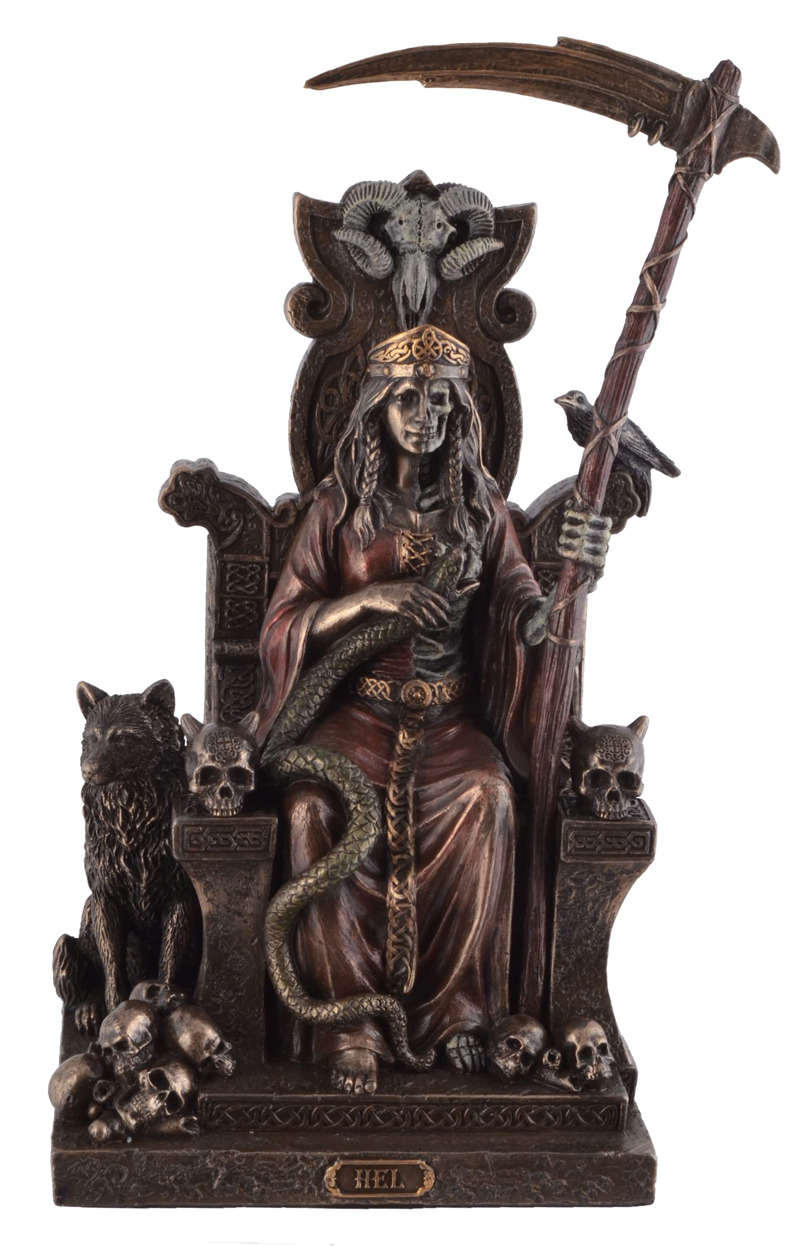 VOGLER Joh. Vogler GmbH Hel Germanic Goddess of Death on Throne Bronzed