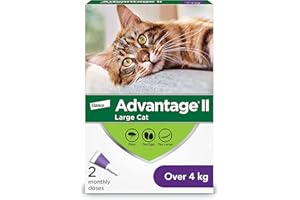 Advantage II Flea Protection for Large Cats weighing over 4 kg (over 9 lbs.) - 2 doses