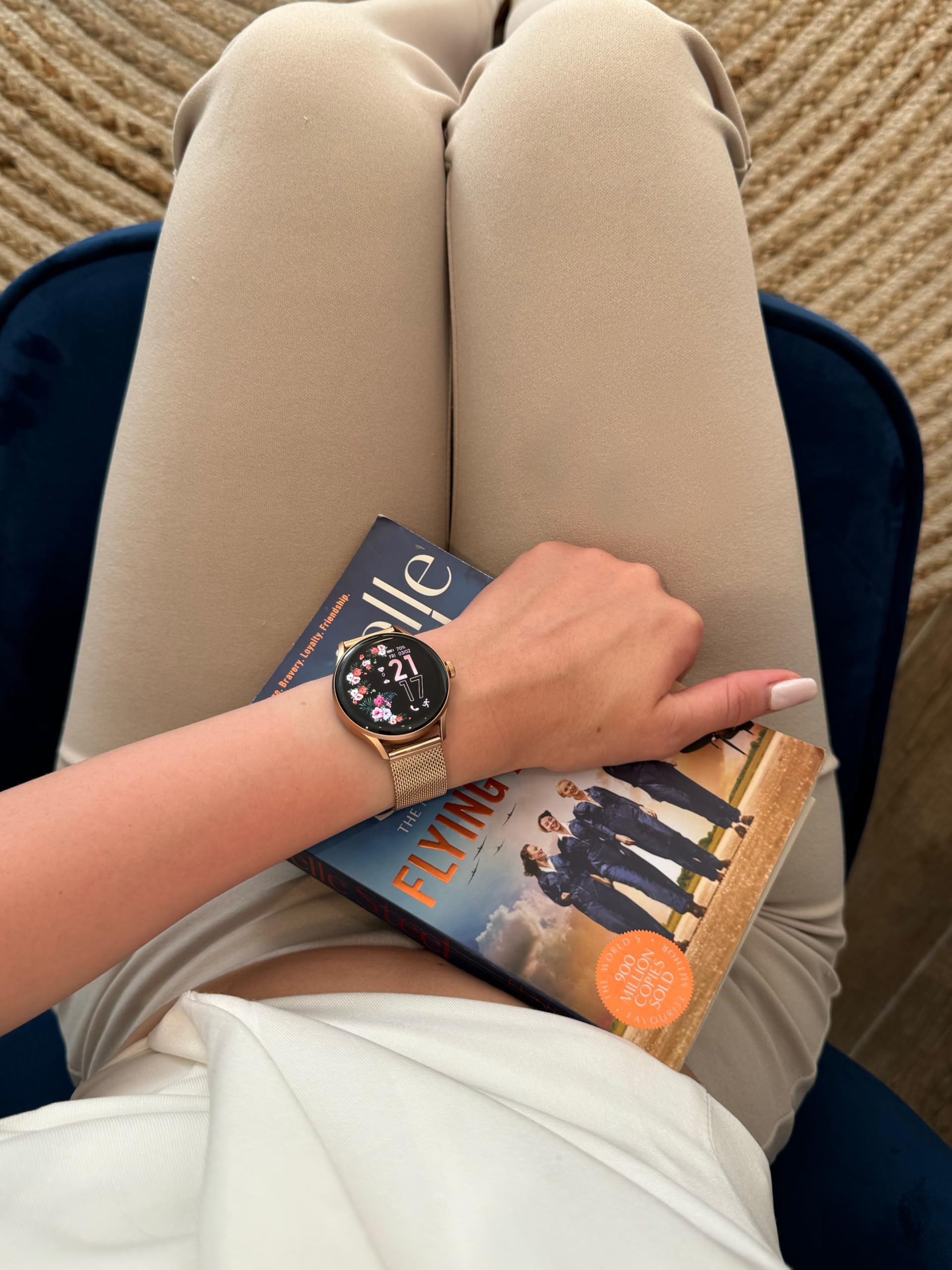 ICE-WATCH – Ice smart 2.0 – Runde Roségold-Smartwatch für Damen mit Metallarmband – 023394 (1,20 Zoll)