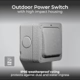 British General BG Outdoor Single Wall Switch with LED Indicator 20A IP66 WP30 view 2