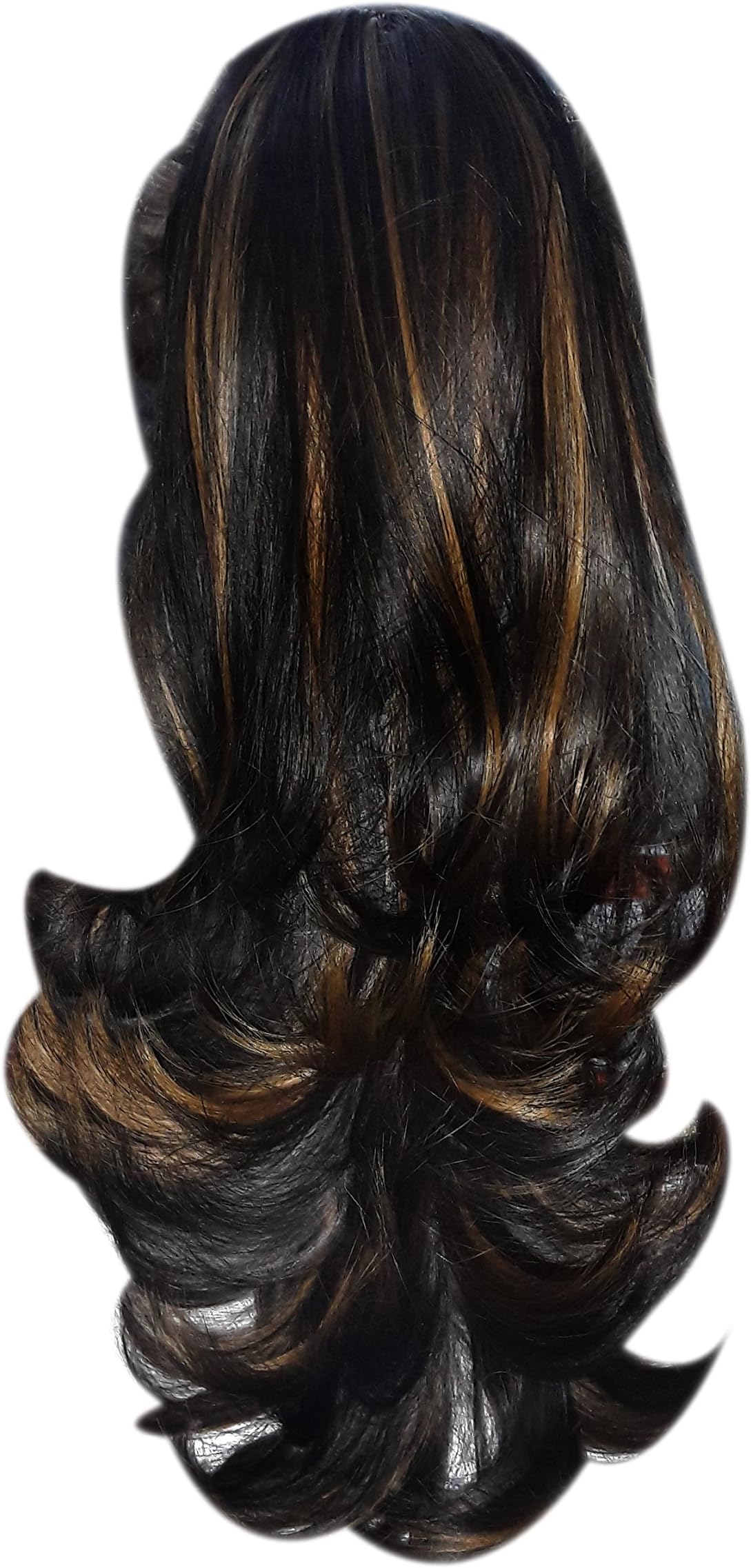 BigWave Fashion Womens PonyTail Hair Extension (Gold Highlight)