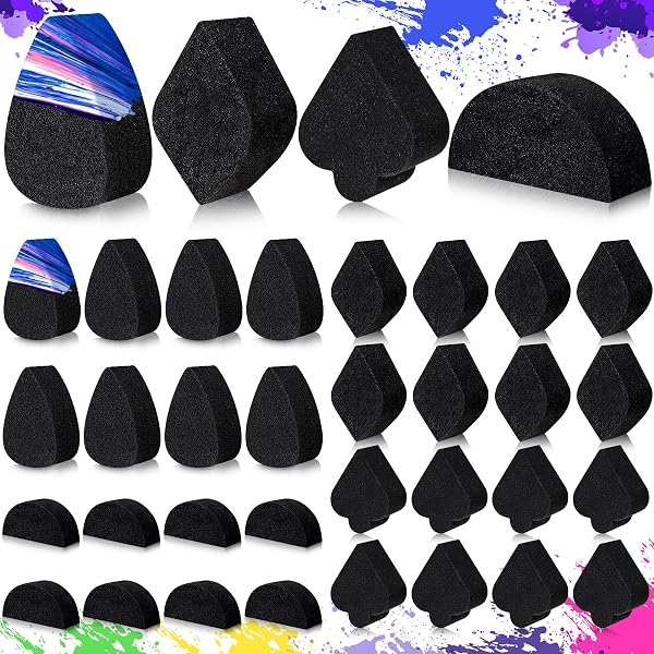 NICENEEDED 24-teiliges Gesichtsmalschwamm-Set – 4 Formen Für Bodypainting & Make-up