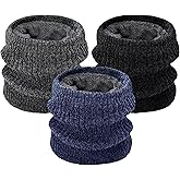 lifwimner 2 Pack Winter Neck Gaiter Warmers for Men Women Thermal Fleece Windproof Warm Ski Mask Scarf for Cold Weather