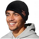 2THESTARS Winter Beanie Hat Warm Windproof Skull Cap Reversible Fleece Lined Unisex Women Toboggan Knit Hat for Cold Weather