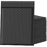 Famagic Bubble Mailers 8.5x12 Inch 25pc Black Shipping Bags, Chic Packaging Bags For Small Business, Colored Padded Mailing Envelopes, Opaque Matte Self Seal Bubble Poly Mailers Bulk #2