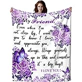 XeaGiasy Best Friend Blanket Gifts from Bestie Sister Friendship Gifts Flannel Throw Blankets for Birthday/Mothers Day/Christmas 50"X40"