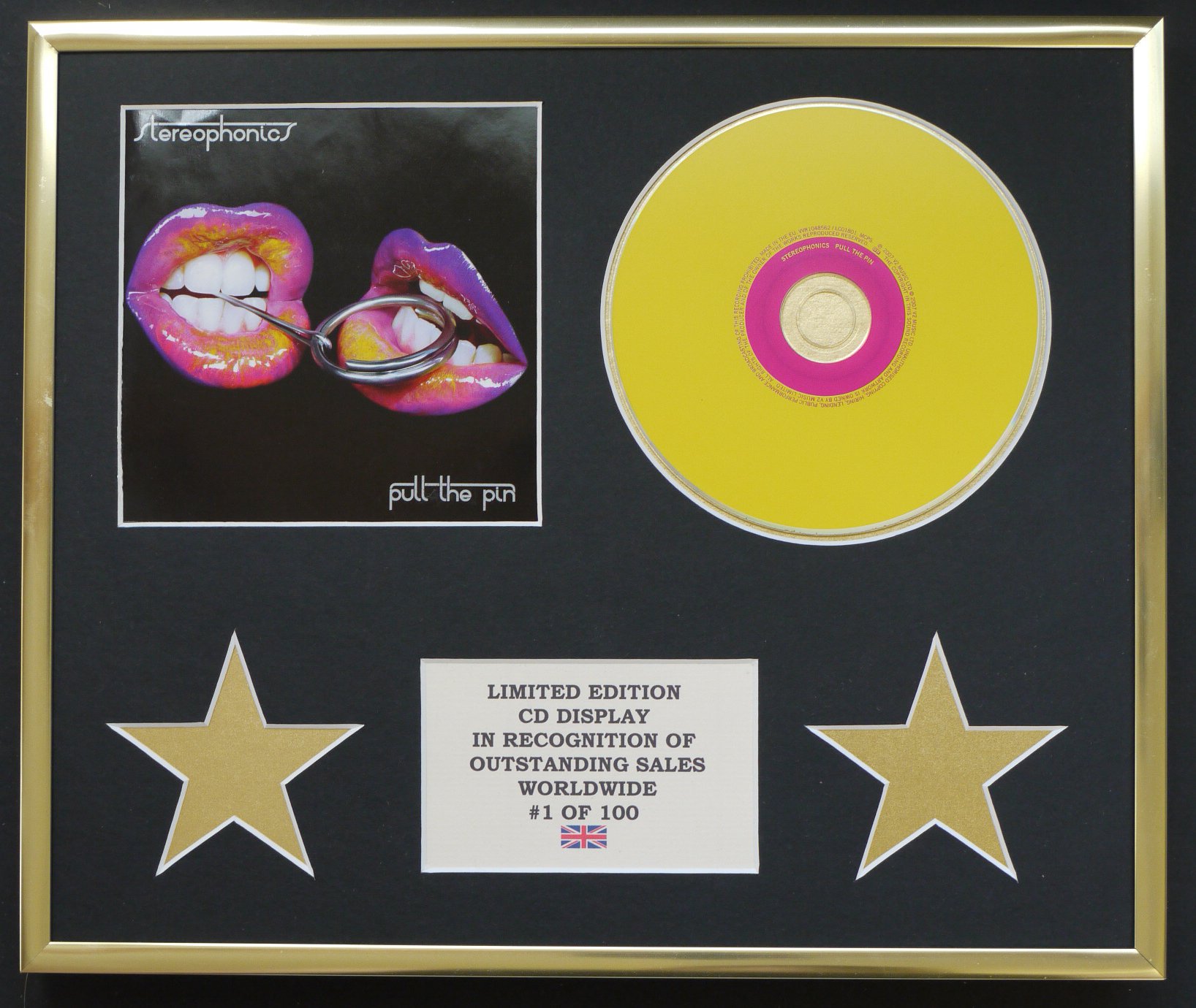 STEREOPHONICS/CD DISPLAY/LIMITED EDITION/COA/PULL THE PIN