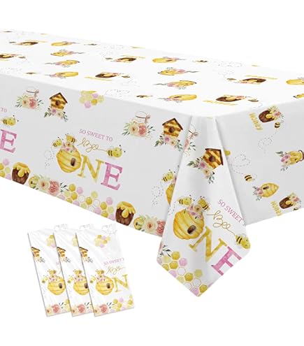 Centres De Table Nid D’abeille - Lot De 9, Décorations "Happy 1st Bee Day", Thème Abeille Jaune