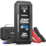 Car Battery Jump Starter, TOPDON 2000A Peak Jump Starter for Up to 8L Gas/6L Diesel Engines, 12V Portable Battery Booster Jump Starter Pack with Jumper Cables and EVA Protection Case
