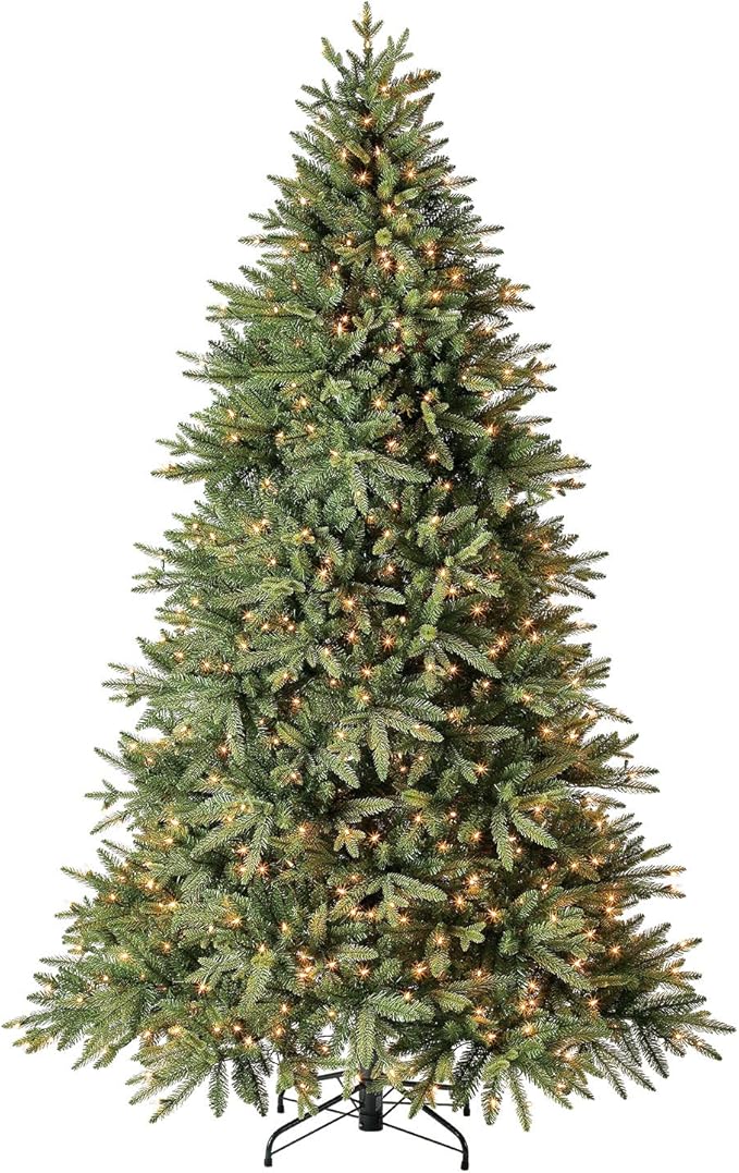 Evergreen Classics 7.5 ft PreLit Colorado Spruce Quick Set Artificial