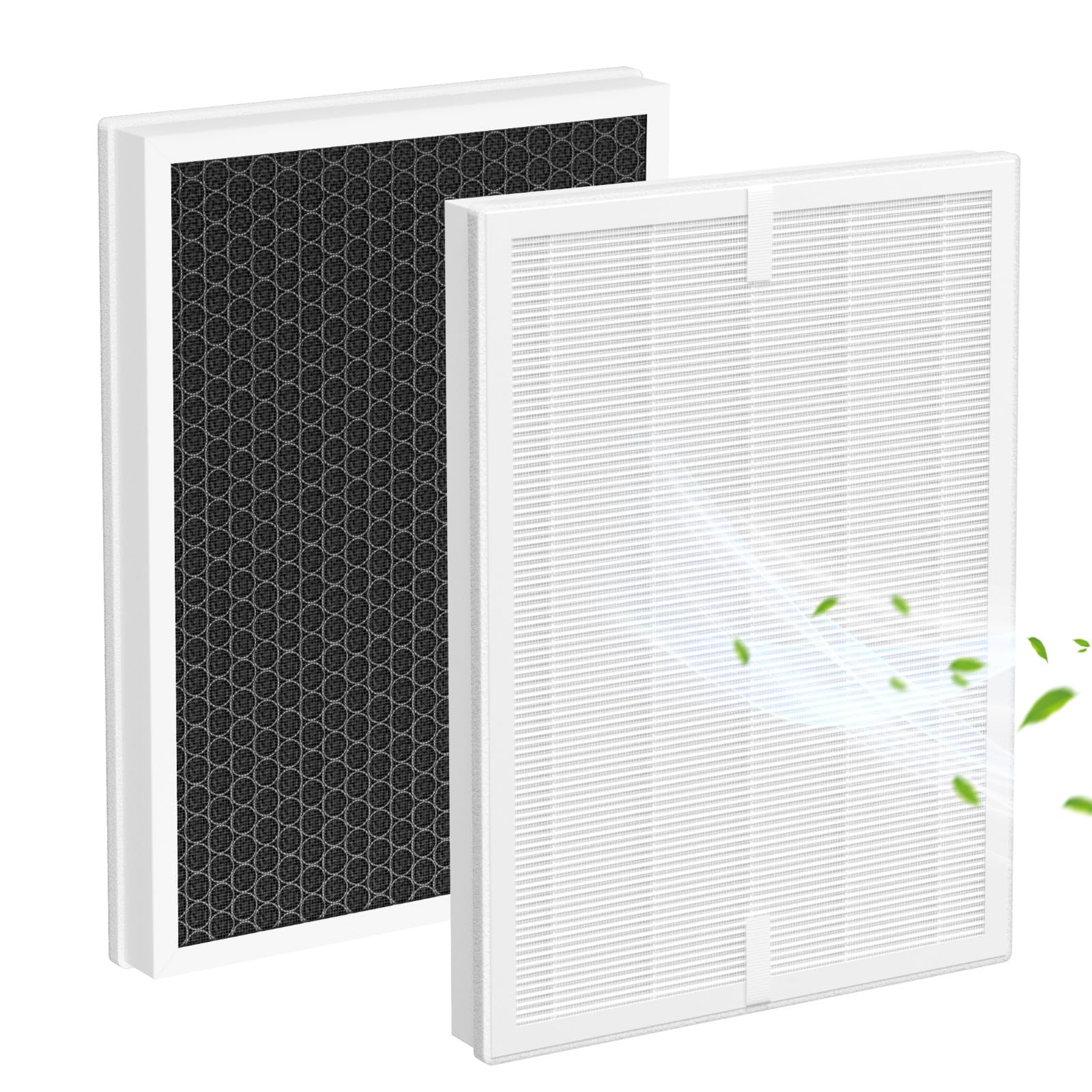 Photo 1 of 2 Pack A7 & E-400 Filter for VEWIOR ClearAir-A7 Air Purifier & AromaRoom H14 E-400 Air Purifier, H14 True HEPA and Efficiency Activated Carbon Filter, Replace Part #PF001#APVEC07-P1