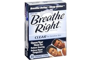 BREATHE RIGHT NASAL STRIPS,CLEAR,SM/MED, 30 CT
