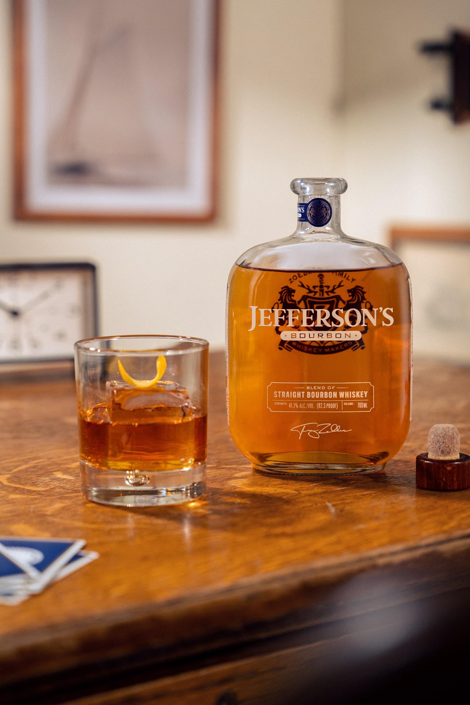 Jefferson's Straight Bourbon Whiskey, Vanille, Pfirsich, Toffee Aroma und eine feine Honig-Nuance, Pur oder in Cocktails genießbar, Vol. 41,15%, 0,7 l 4