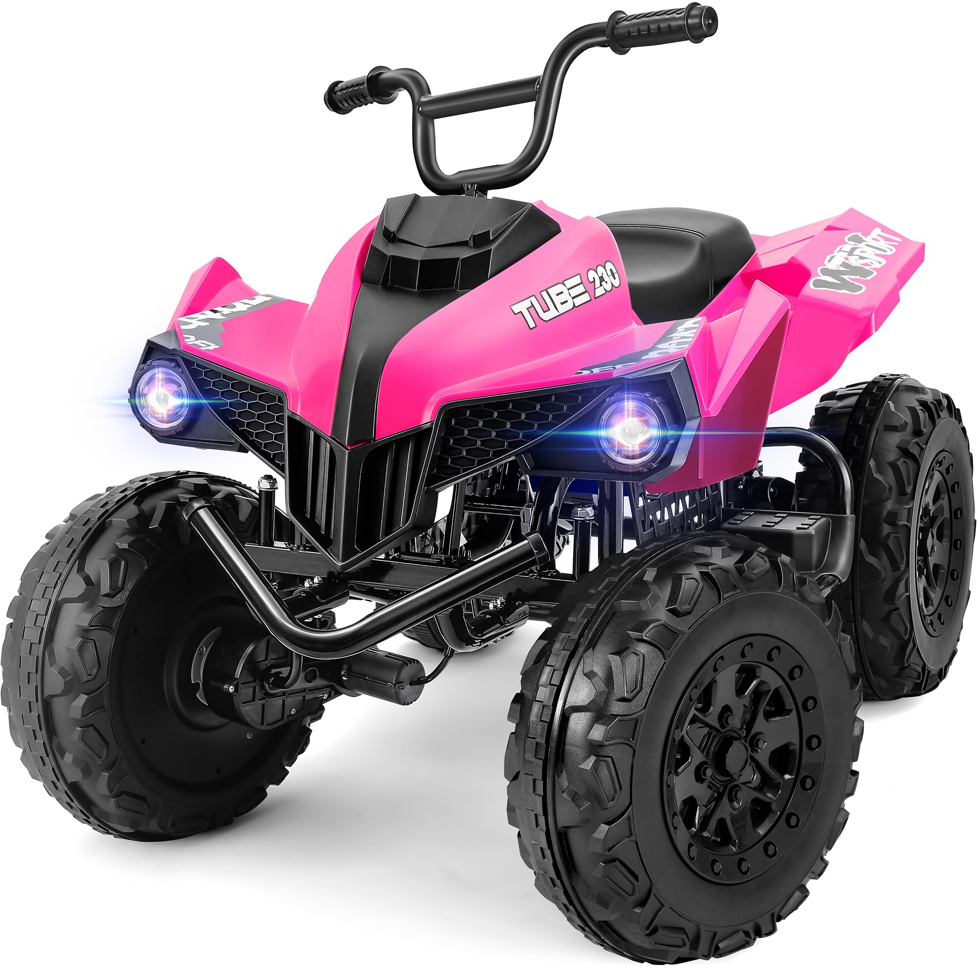Photo 1 of **** FOR PARTS ONLY UNKNOWN FUCTINALITY FINAL SALE NO RETURN  ***** ELEMARA 24V Iron-Frame 2 Seater Ride on ATV for Big Kids,4WD Heavy-Duty ATV for Kids with Bluetooth,4 Wheeler Ride on Car with Realistic Sounds,Spring Suspension,Ultimate Adventure for Bo