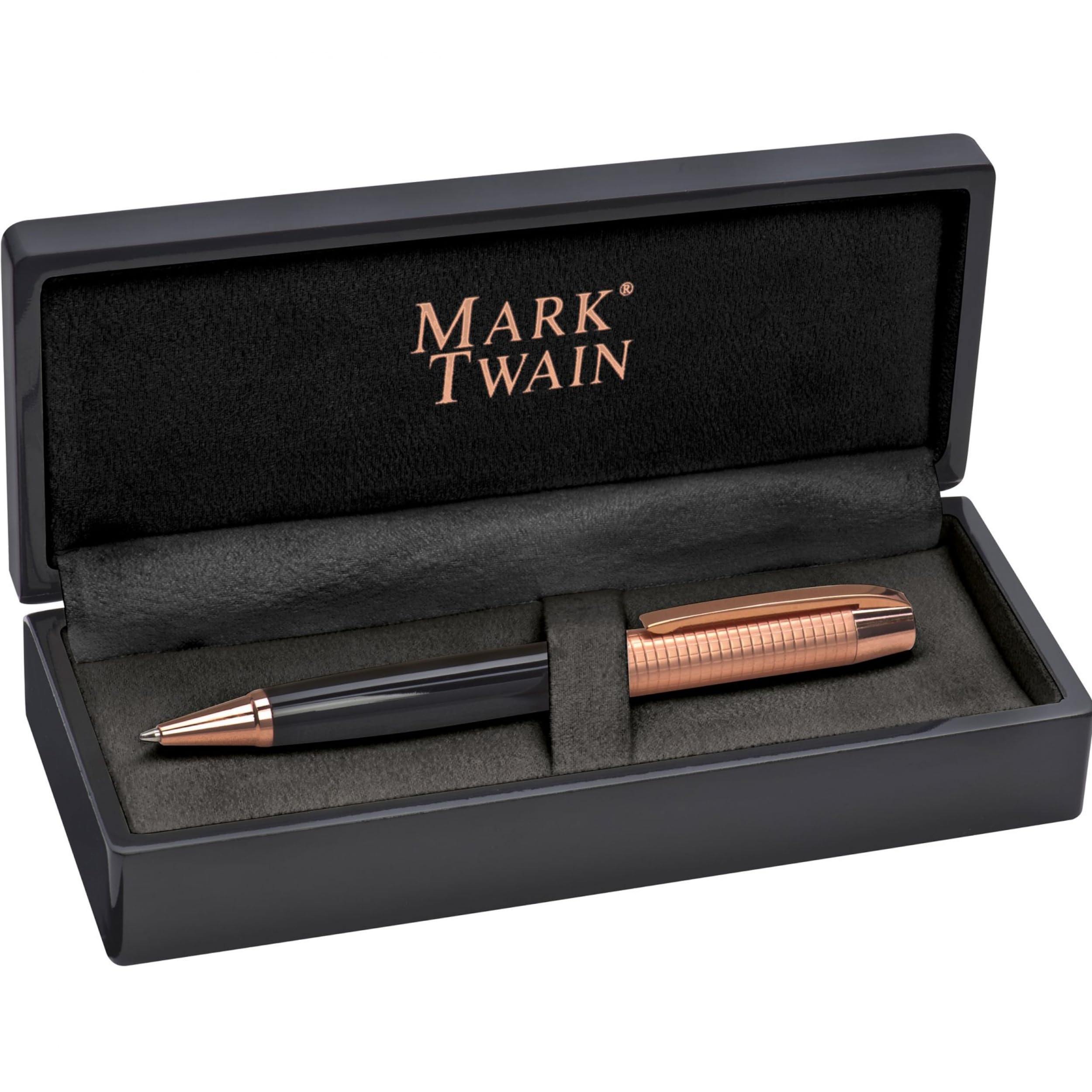 Elegante penna a sfera Mark Twain in confezione regalo laccata