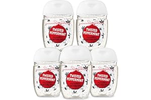 Bath & Body Works Twisted Peppermint 5-Pack PocketBac Hand Sanitizers (Artwork and Color Varies)