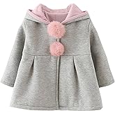 RJXDLT Baby Girl's Toddler Kids Fall Winter Coat Jacket Outwear Ear Hoodie Sweatshirt