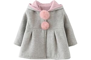 RJXDLT Baby Girl's Toddler Kids Fall Winter Coat Jacket Outwear Ear Hoodie Sweatshirt