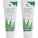 Forever Living - Bright Toothgel, Fluoride-Free Aloe Vera Gel with Bee Propolis, Peppermint-Spearmint Flavor, 4.6 oz, 2 Pack