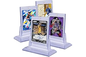 SUPERAIMI 4PCS Magnetic Card Holders for Trading Cards, Card Protector Holders with Acrylic Stands Bases, Baseball Card Holders Fit for MTG, Game Cards, Sports Cards, Football Cards, Baseball Cards (4PCS)