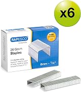 Rapesco 1735 Business Pack 26/6mm Galvanised Staples 6 Boxes of 5000 view 4