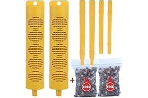 MRSTOT Spa Mineral Stick for Hot Tub, hot tub mineral stick, Natuer 2 stick for hot tub chemicals, with 8 Months Lifetime, Free 2 Packs of Replaceable Mineral Materials (Yellow,2-Pack)