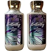 Bath & Body Works Butterfly Body Lotion 8 Ounces Each Pack of 2 Packaging May Vary