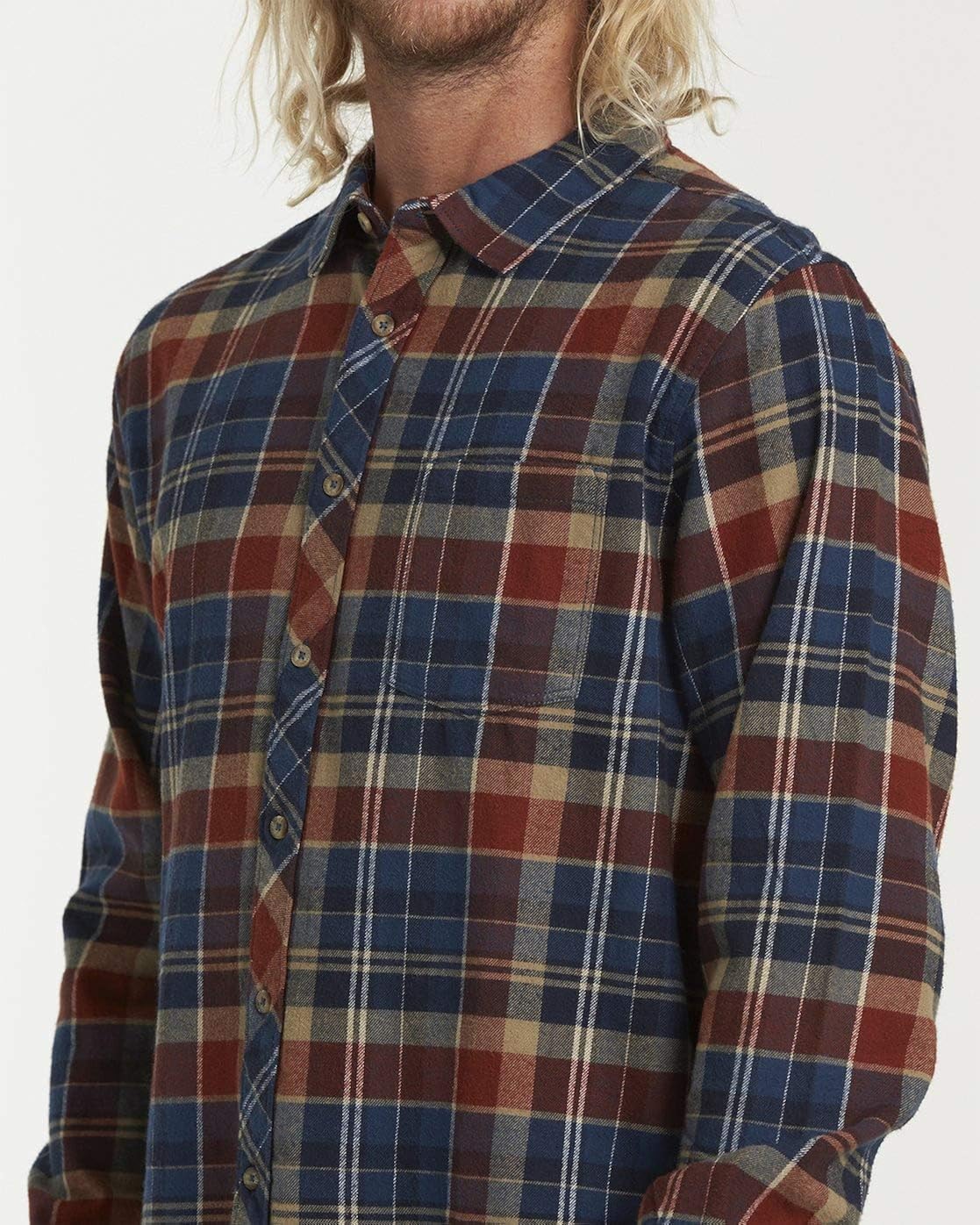 Billabong Men's Coastline Long Sleeve Woven Shirt: Clothing