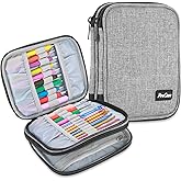 ProCase Crochet Hook Case (up to 6.5 Inches), Travel Organizer Zipper Bag for Various Crochet Hooks, Circular Knitting Needles and Other Accessories (NO Accessories Included)