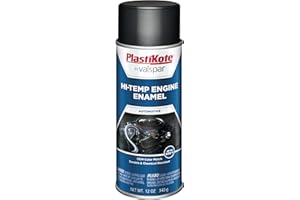 PlastiKote 215 Low Gloss Black Engine Enamel, 12 oz.