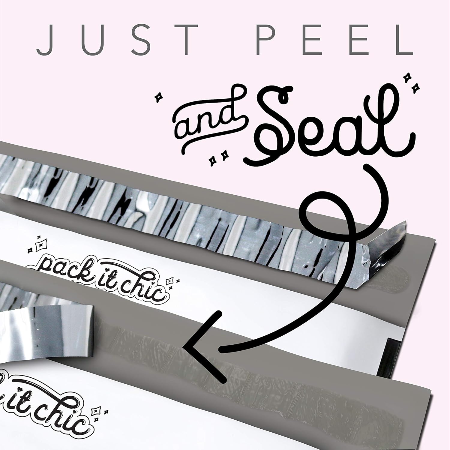 Pack It Chic - 10X13 (100 Pack) Cactus & Succulents Poly Mailer Envelope Plastic Custom Mailing & Shipping Bags - Self Seal (More Designs Available) : Office Products