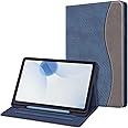 Fintie Case for Samsung Galaxy Tab S6 Lite 10.4 Inch 2024/2022/2020 with S Pen Holder, Multi-Angle Viewing Soft TPU Back Cover with Pocket Auto Wake/Sleep, Denim Indigo
