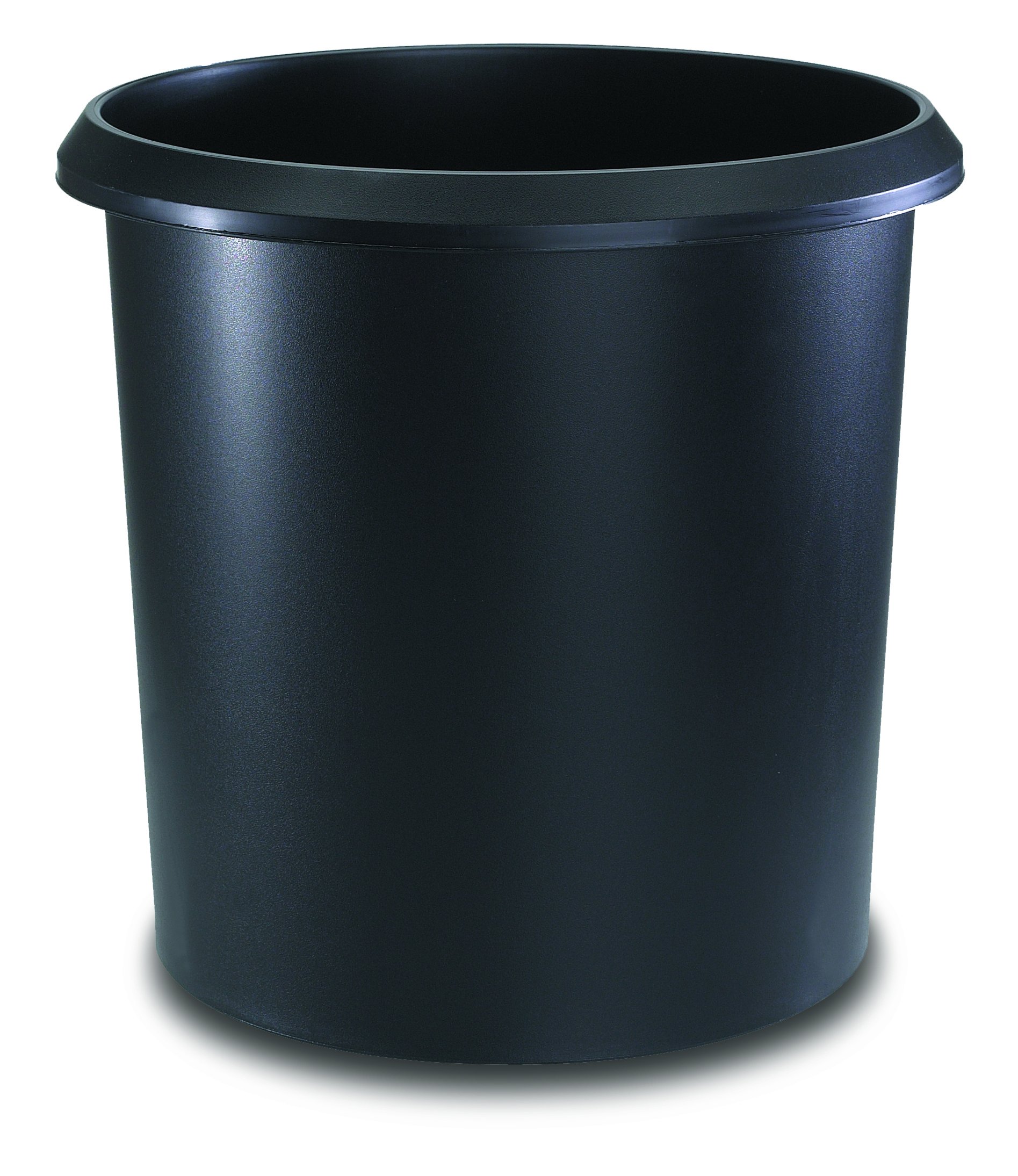 Runner Allrounder Recycle bin, Round, Rubbish with Handle, Sturdy Plastic, 18 L 18 Liter Black