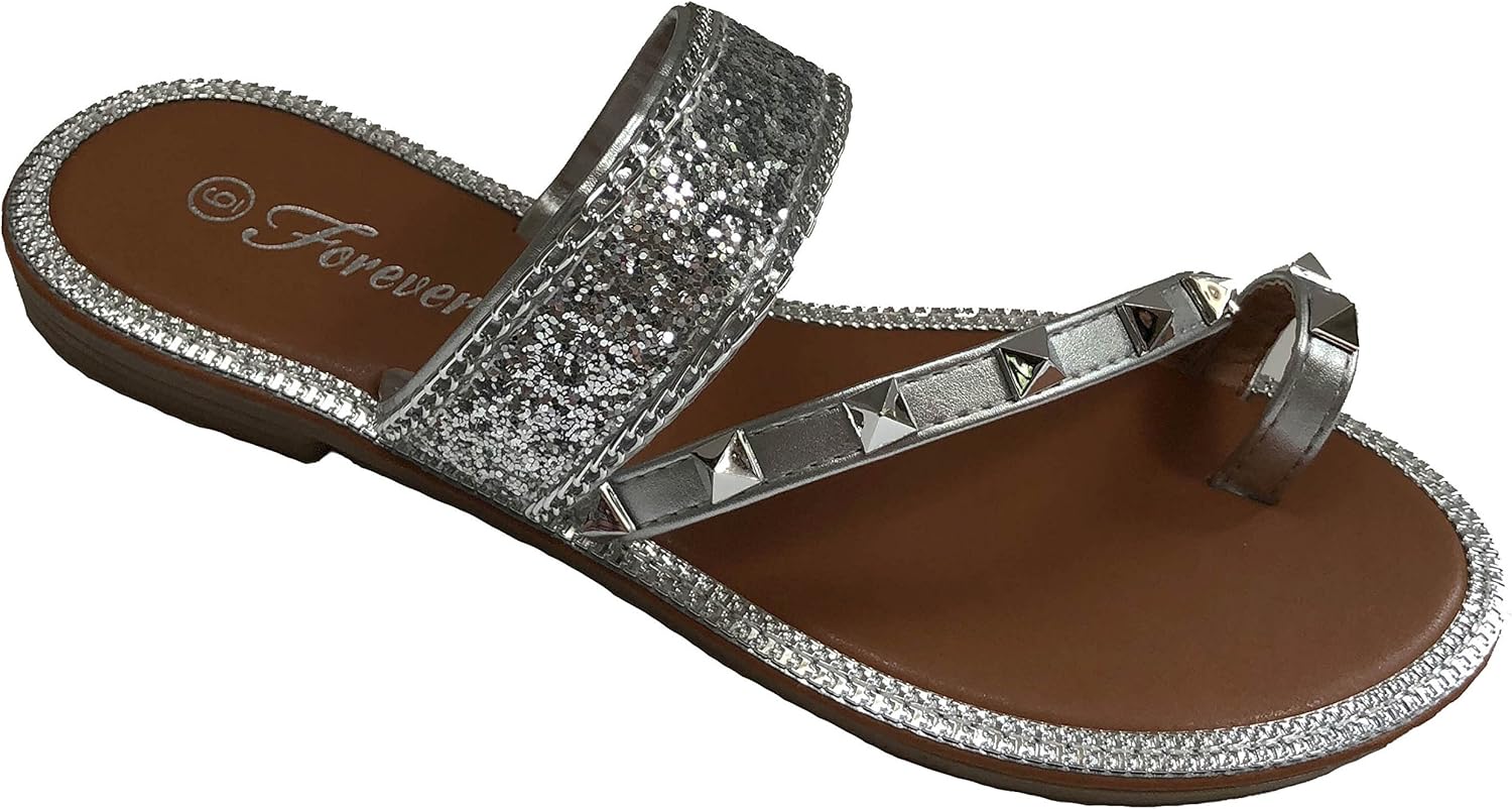 silver toe ring sandals