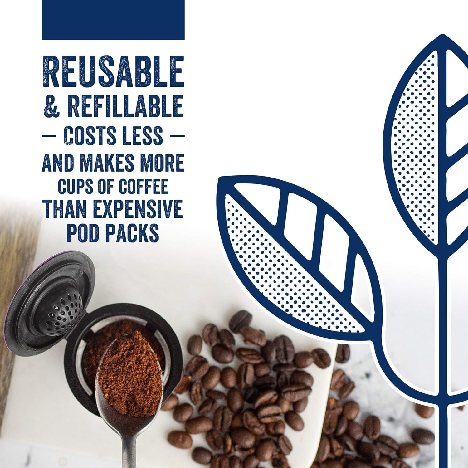 Reusable K Cups For Keurig 2.0 & 1.0 Brewers Easy To Use Refillable Single Cup Coffee Filters - Eco Friendly Stainless Steel Mesh Filter - Check for Compatibility, (Pack of 4): Kitchen & Dining