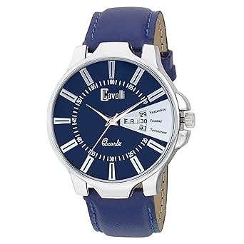 Quartz Movement Day and Date Analogue Blue Dial Mens Watch - CS2654